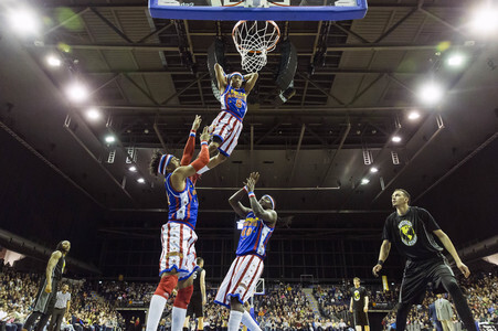 Basketballspiel Harlem Globetrotters vs. World All Stars in Berlin
