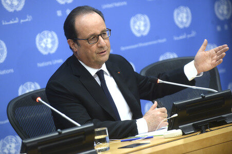 Pressekonferenz von Francois Hollande in New York