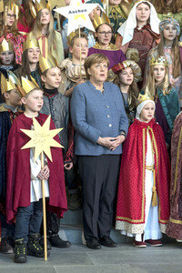 Angela Merkel empfängt die Sternsinger in Berlin