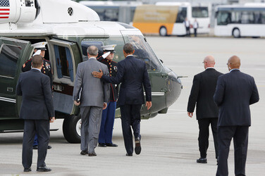 Ankunft von Präsident Barack Obama in München