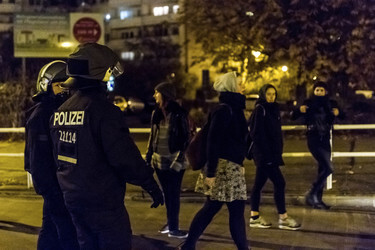 Gegendemo in Marzahn, Berlin