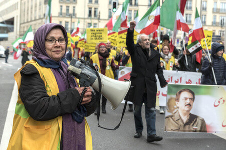 Proteste gegen die iranische Regierung in Berlin