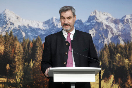 Pressekonferenz von Markus Söder in München