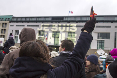 Mahnwache für die Pariser Terroropfer, Berlin