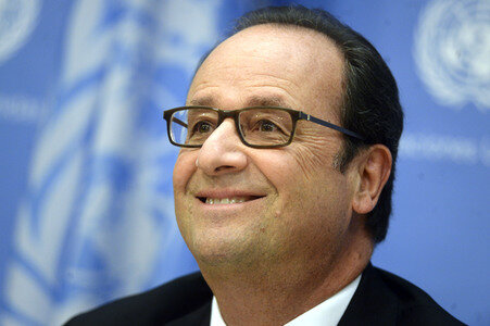 Pressekonferenz von Francois Hollande in New York