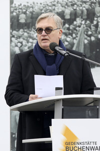 Kranzniederlegung zum 81. Jahrestag der Befreiung des Konzentrationslagers Buchenwald in Weimar