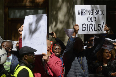 Protest gegen die Entführung von über 200 nigerianischen Mädchen, London