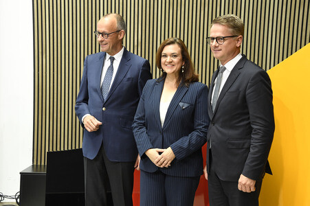 Pressekonferenz mit Friedrich Merz in Berlin
