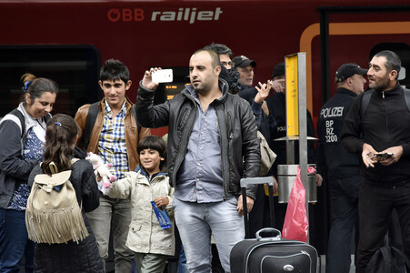 Ankunft der Flüchtlinge am Hauptbahnhof München