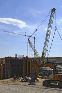 24.06.2026<br>Arbeiten am Neubau der Brücke der B 101 bei Großenhain