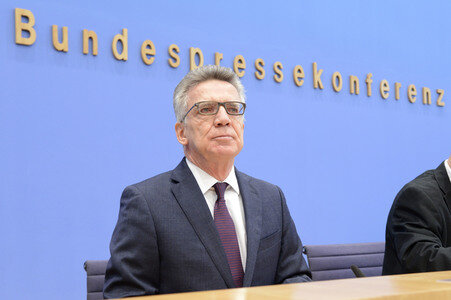 Pressekonferenz zur Entwicklung und aktuellen Flüchtlingszahlen in Berlin