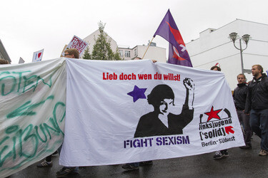 Gegendemonstration zum 'Marsch für das Leben', Berlin