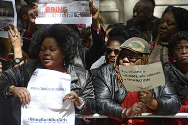 Protest gegen die Entführung von über 200 nigerianischen Mädchen, London