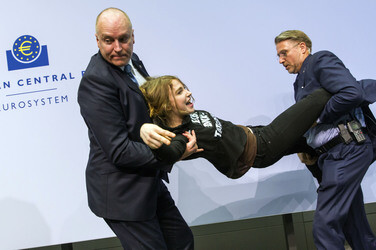 Störung der EZB-Pressekonferenz, Frankfurt