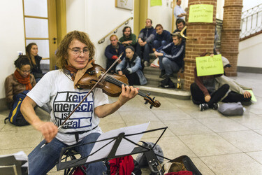 Go-In in der Senatsverwaltung, Berlin