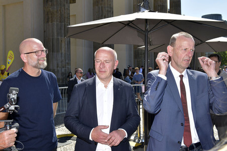 Pressekonferenz 65 Jahre Mauerbau in Berlin