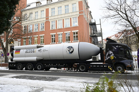 Der High-Tech-LKW Spacebuzz One in Görlitz