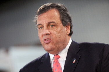 Chris Christie trifft Sandy-geschädigte Hausbesitzer, Manahawkin