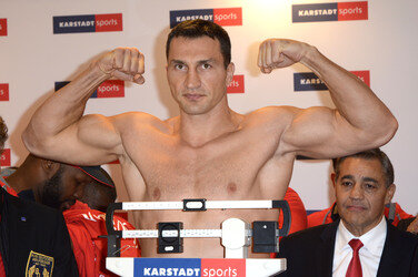 Wiegen zum Kampf Klitschko vs. Leapi, Mülheim an der Ruhr