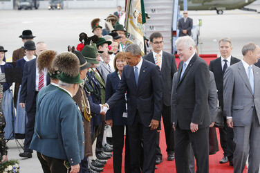Ankunft von Präsident Barack Obama in München