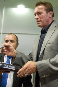 Arnold Schwarzenegger Pressekonferenz in Madrid