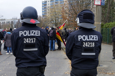 Neonazi-Demo gegen Flüchtlinge, Berlin