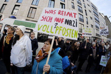 Demonstration 'Solidarität statt rechter Hetze' in Berlin