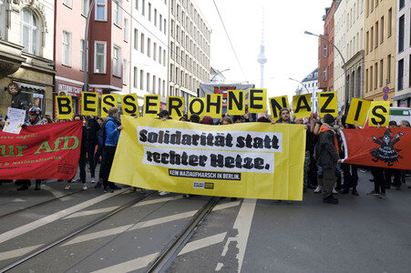 Demonstration 'Solidarität statt rechter Hetze' in Berlin