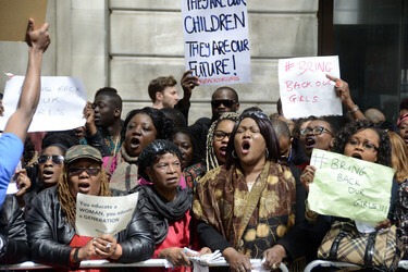 Protest gegen die Entführung von über 200 nigerianischen Mädchen, London