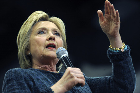 Wahlkampfrede von Hillary Clinton in Portsmouth