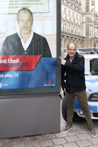 Plakatkampagne der Polizei mit Marek Erhardt in Hamburg