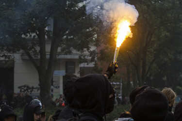Hausbesetzer-Demo auf St. Pauli, Hamburg