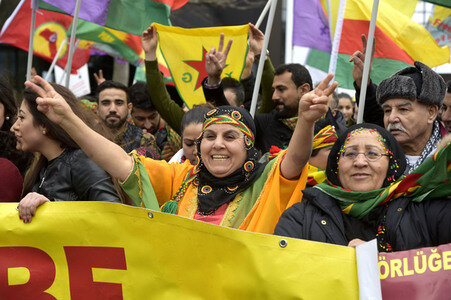 Kurden-Demonstration in Frankfurt