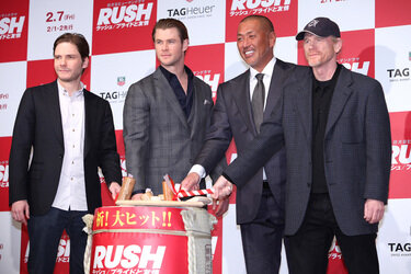 Daniel Brühl, Chris Hemsworth, Kazuhiro Kiyohara, Ron Howard