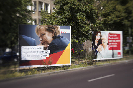 Bundestagswahlkampf-Plakate in Berlin