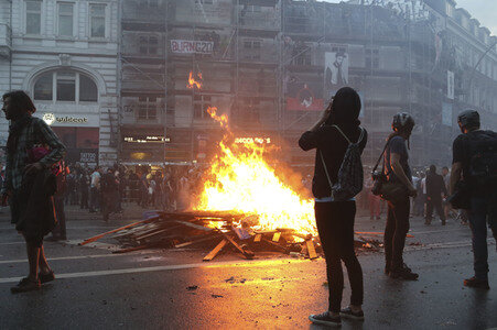 G20 Demonstration und Ausschreitungen im Schanzenviertel in Hamburg
