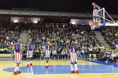 Basketballspiel Harlem Globetrotters vs. World All Stars in Berlin