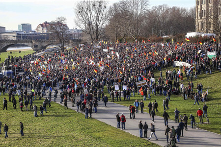 Pegida Großkundgebung in Dresden