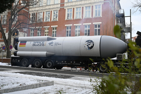 Der High-Tech-LKW Spacebuzz One in Görlitz