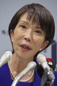 Pressekonferenz mit Sanae Takaichi zur Kandidatur bei den Präsidentschaftswahlen in Tokio