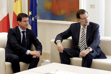 Manuel Valls besucht Mariano Rajoy, Madrid