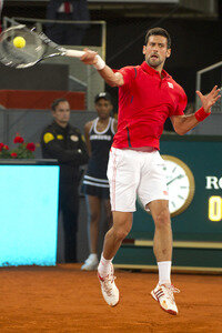 Tennis Match Novak Djokovic vs Milos Raonic in Madrid