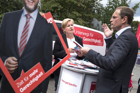Straßenwahlkampf zur Bundestagswahl in Berlin