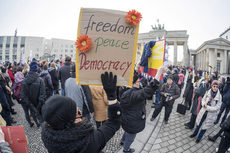 Protest gegen Trump-Politik in Berlin