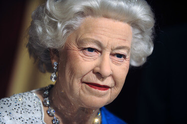 Wax Figuren der britischen Royals bei Madame Tussauds, New York