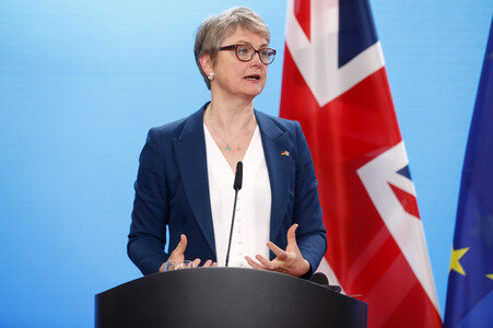 Pressekonferenz mit Johann Wadephul und Yvette Cooper in Berlin