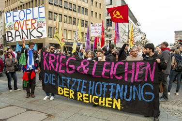 Demonstration gegen die EZB, Frankfurt
