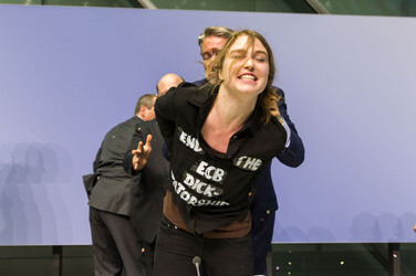 Störung der EZB-Pressekonferenz, Frankfurt