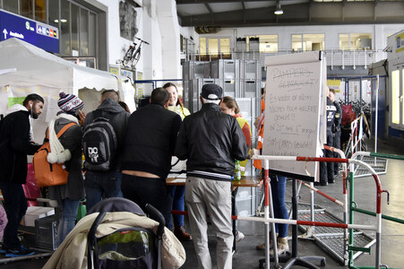 Ankunft der Flüchtlinge am Hauptbahnhof München