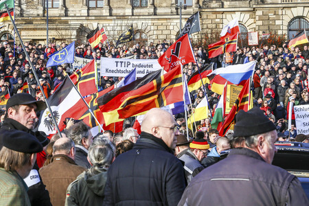Pegida Großkundgebung in Dresden
